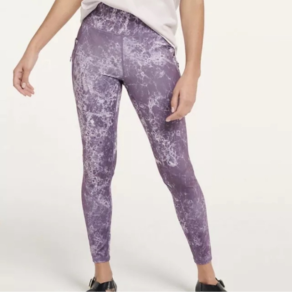 FLX Women’s Ascent High Waisted Ankle Leggings *Purple Marble*